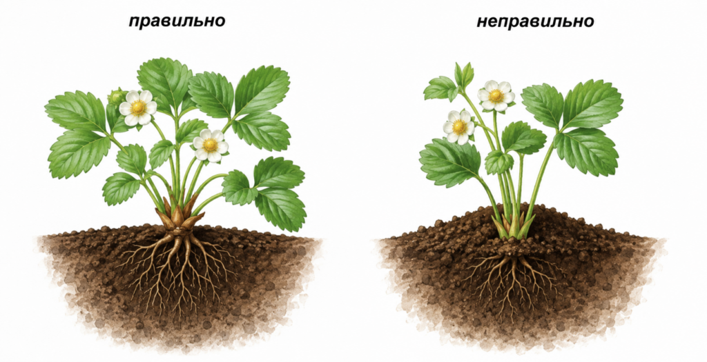 Правильная посадка клубники